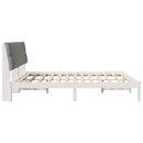Sengestel med Polstret Hovedgavl Hvid 180 x 200 cm