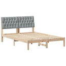 Sengestel med Polstret Hovedgavl Brun 160 x 200 cm