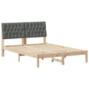 Sengestel med Polstret Hovedgavl Brun 160 x 200 cm