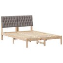Sengestel med Polstret Hovedgavl Brun 160 x 200 cm