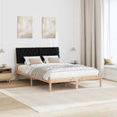 Sengestel med Polstret Hovedgavl Brun 150 x 200 cm
