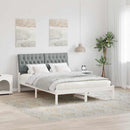 Sengestel med Polstret Hovedgavl Hvid 150 x 200 cm