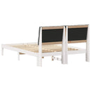 Sengestel med Polstret Hovedgavl Hvid 150 x 200 cm