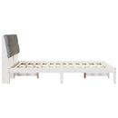 Sengestel med Polstret Hovedgavl Hvid 150 x 200 cm