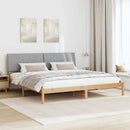 Sengestel med hovedgærde Brun 200 x 200 cm Massiv fyrretræ