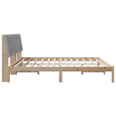 Sengestel med hovedgærde Brun 200 x 200 cm Massiv fyrretræ