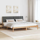 Sengestel med hovedgærde Brun 200 x 200 cm Massiv fyrretræ