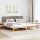 Sengestel med hovedgærde Brun 200 x 200 cm Massiv fyrretræ