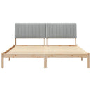 Sengestel med hovedgærde Brun 180 x 200 cm Massiv fyrretræ