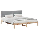Sengestel med hovedgærde Brun 180 x 200 cm Massiv fyrretræ