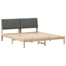 Sengestel med hovedgærde Brun 180 x 200 cm Massiv fyrretræ
