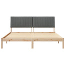 Sengestel med hovedgærde Brun 180 x 200 cm Massiv fyrretræ