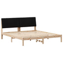Sengestel med hovedgærde Brun 180 x 200 cm Massiv fyrretræ