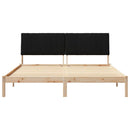 Sengestel med hovedgærde Brun 180 x 200 cm Massiv fyrretræ