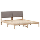 Sengestel med hovedgærde Brun 180 x 200 cm Massiv fyrretræ