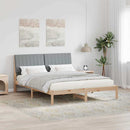 Sengestel med hovedgærde Brun 160 x 200 cm Massiv fyrretræ
