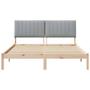 Sengestel med hovedgærde Brun 160 x 200 cm Massiv fyrretræ