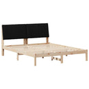 Sengestel med hovedgærde Brun 160 x 200 cm Massiv fyrretræ