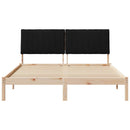 Sengestel med hovedgærde Brun 160 x 200 cm Massiv fyrretræ