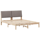 Sengestel med hovedgærde Brun 160 x 200 cm Massiv fyrretræ