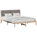 Sengestel med hovedgærde Brun 160 x 200 cm Massiv fyrretræ