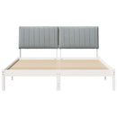 Sengestel med hovedgærde Hvid 160 x 200 cm Massiv fyrretræ