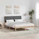 Sengestel med hovedgærde Brun 150 x 200 cm Massiv fyrretræ