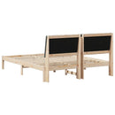 Sengestel med hovedgærde Brun 150 x 200 cm Massiv fyrretræ