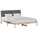 Sengestel med hovedgærde Brun 150 x 200 cm Massiv fyrretræ
