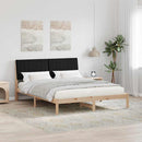 Sengestel med hovedgærde Brun 150 x 200 cm Massiv fyrretræ
