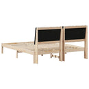 Sengestel med hovedgærde Brun 150 x 200 cm Massiv fyrretræ