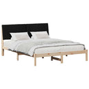 Sengestel med hovedgærde Brun 150 x 200 cm Massiv fyrretræ