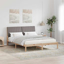 Sengestel med hovedgærde Brun 150 x 200 cm Massiv fyrretræ