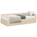 Hjørnesengramme med Madras Andet 2 pcs Creme Stof