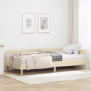 Hjørnesengramme med Madras 2 stk. Creme 90 x 190 cm Stof
