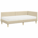 Hjørnesengramme med Madras Andet 2 pcs Creme Stof