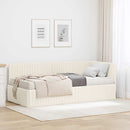 Hjørnesengramme med Madras 2 pcs Creme Fløjl