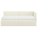 Hjørnesengramme med Madras 2 pcs Creme Fløjl