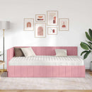Hjørnesengramme med Madras med hovedgærde 2 stk. Grå Fløjl