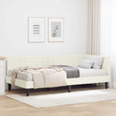 Hjørnesengramme med Madras Creme 90 x 190 cm Fløjl