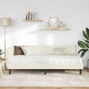 Hjørnesengramme med Madras Creme 90 x 190 cm Fløjl