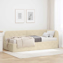 Hjørnesengramme Creme 80 x 200 cm Stof
