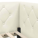 Hjørnesengramme Creme 100 x 200 cm Fløjl