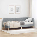 Hjørnesengramme Lysegrå 80 x 200 cm Stof