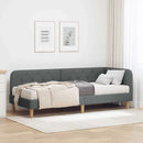 Hjørnesengramme Mørkegrå 80 x 200 cm Stof