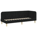 Hjørnesengramme Sort 80 x 200 cm Stof