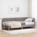 Hjørnesengramme Gråbrun 90 x 190 cm Stof