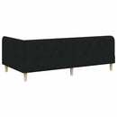 Hjørnesengramme Sort 90 x 200 cm Stof
