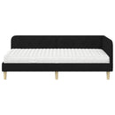 Hjørnesengramme Sort 90 x 200 cm Stof