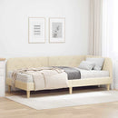 Hjørnesengramme Creme 100 x 200 cm Stof